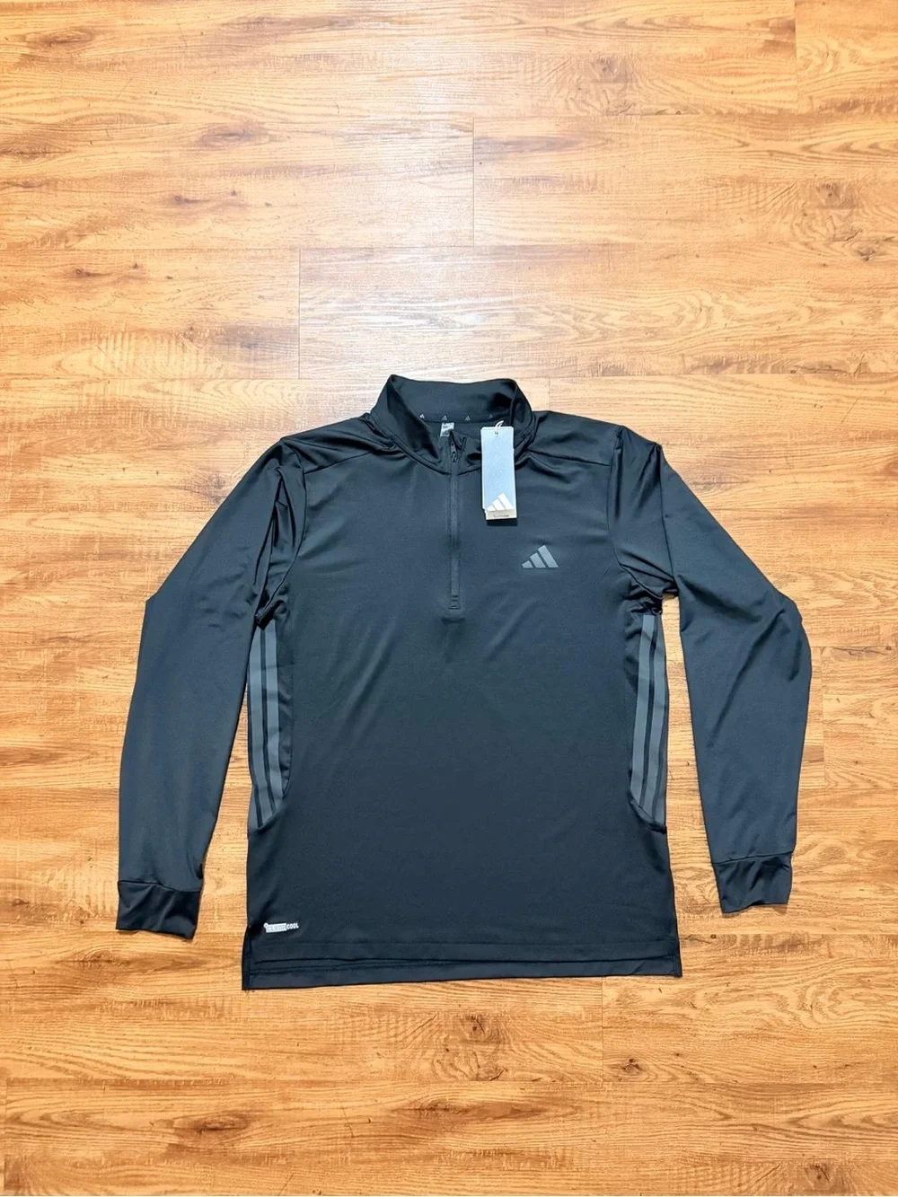 adidas Men’s Black Long-Sleeve Quarter Zip Pullover